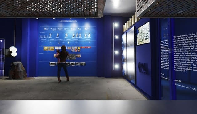 Anchovy factory museum entrance with audioguide and tasting