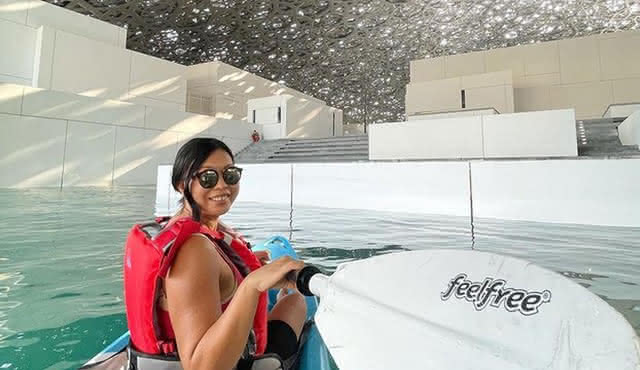 Kayaking in the Louvre Abu Dhabi