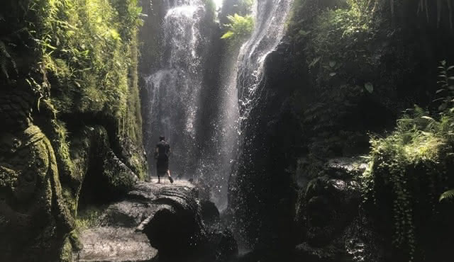 Purification Holy Bath at Beji Gria Waterfall