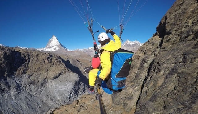 Zermatt Paragliding Flight in the Mountains