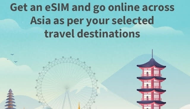 Airalo eSIM Asien: 1GB‐10GB eSIM für 14 Länder