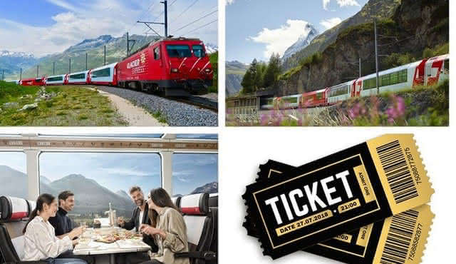 Glacier Express Zug St. Moritz nach Zermatt 1. Klasse Ticket