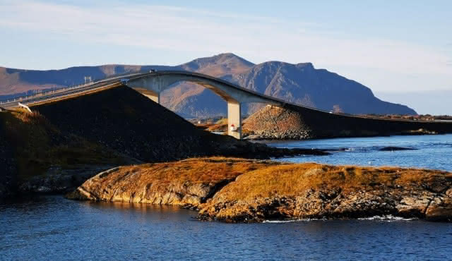 Fishing village Bud and Atlantic Ocean Road in Molde