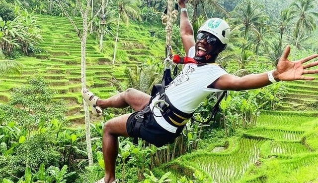 Ubud Terrazza di riso, zip‐line e cascata
