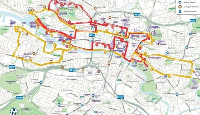 Glasgow Hop‐On Hop‐Off Sightseeing Bus Tour