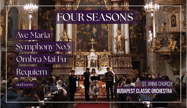Vivaldi, Mozart, Beethoven v barokním kostele sv. Anny – centrum Budapešti